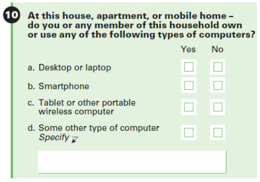 ACS Survey Question 1